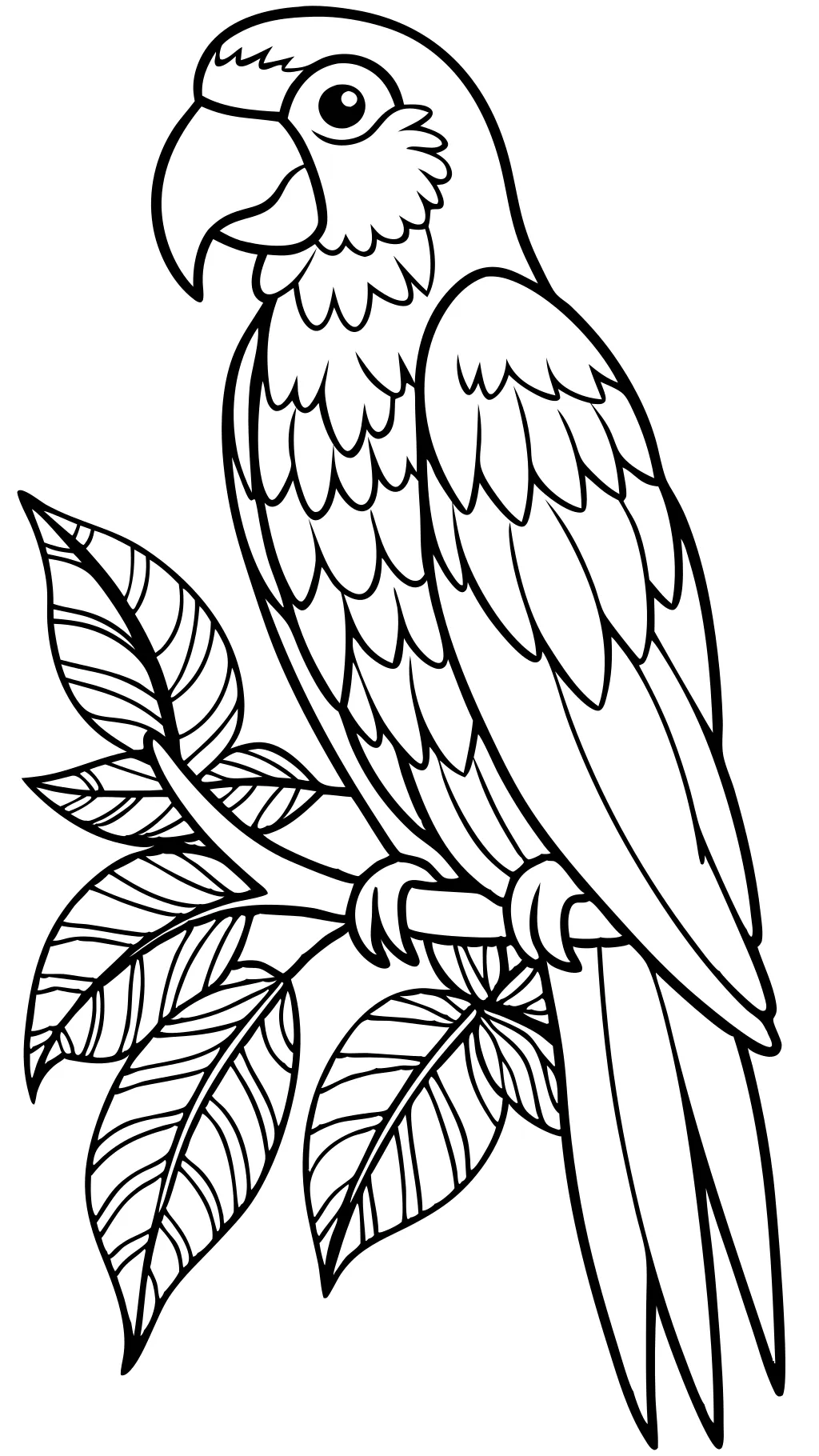 coloring page macaw